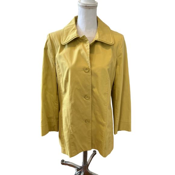 Per Una Short Spring Trench Coat Chartreuse 14 - Picture 1 of 6